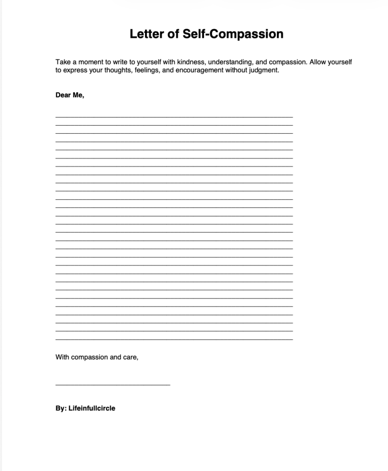 Letter of Self-Compassion